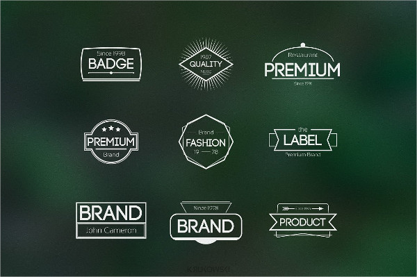 Modern 9 Scalable Vector Badges