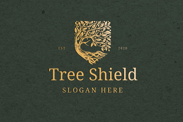 Tree Shield Logo Template