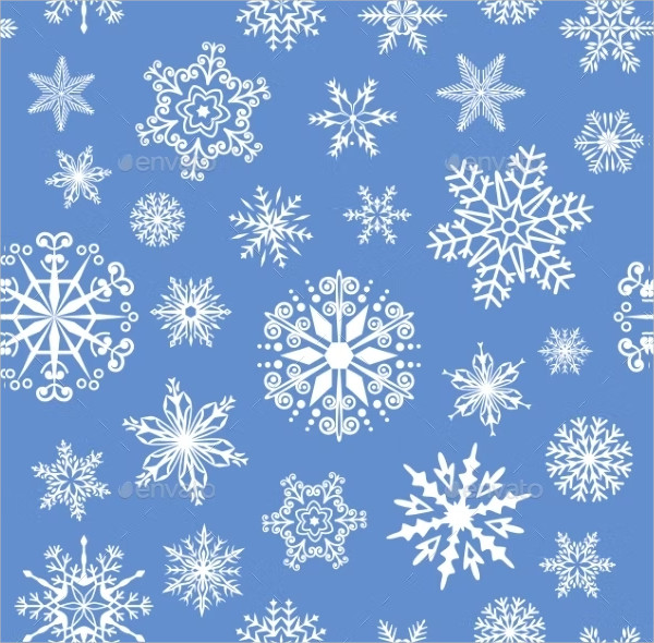 Winter Snowflake Seamless Pattern