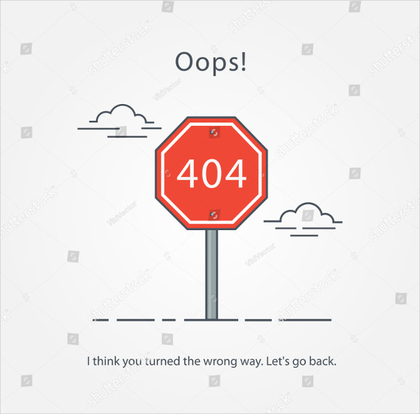 404 Error Page in Popular Linear Style