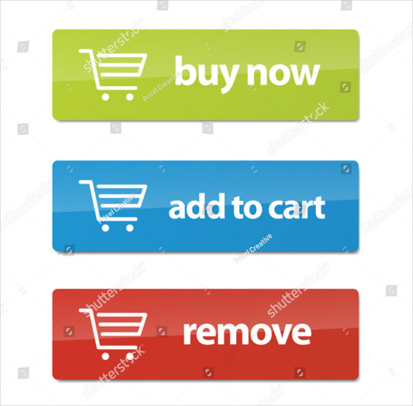 Set of Modern E-commerce Button Icons