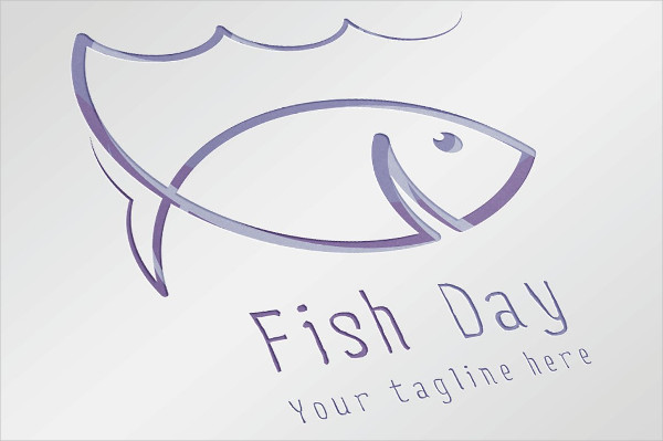 Simple Fish Day Logo Design