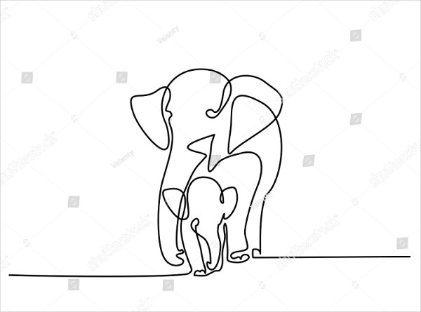 Continuous One-Line Drawing Vector Illustration