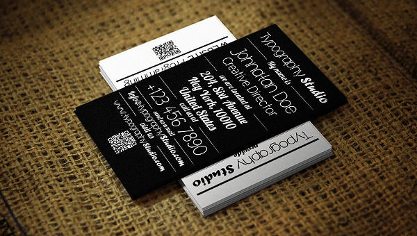 Typography Business Card Templates