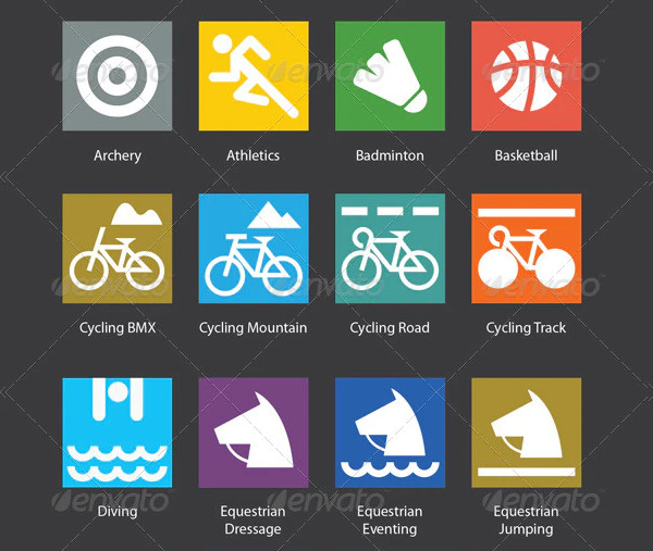 Easy to Modify Sport Icons