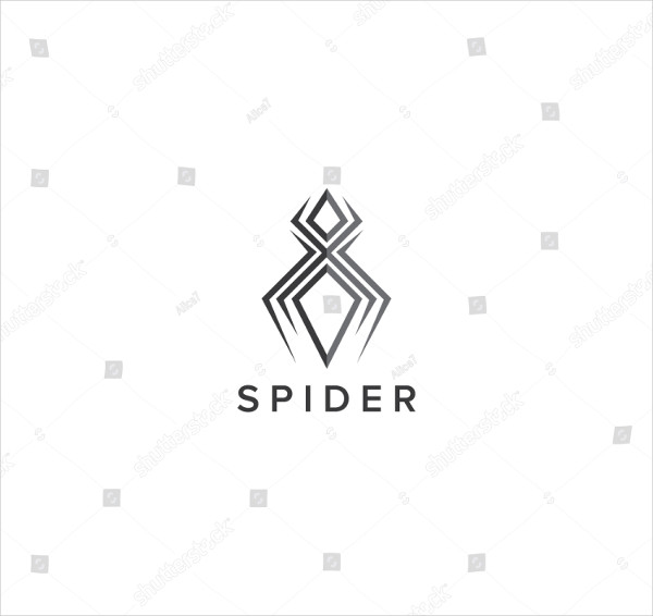 Abstract Spider Clothing Logo Design Vector