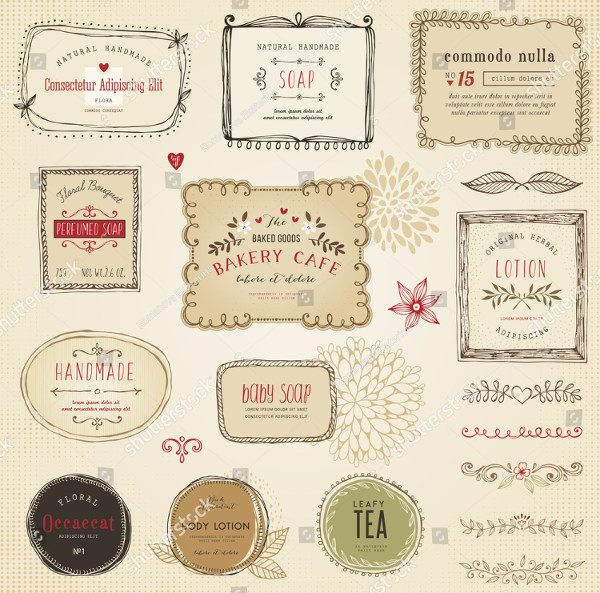 Floral label templates