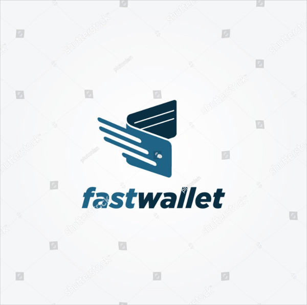 Simple Fast Wallet Logo Design