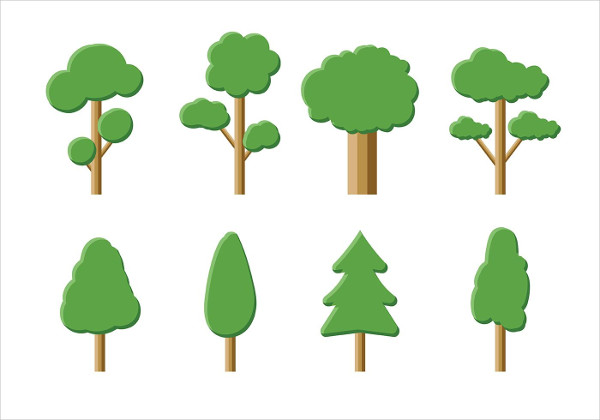 Free Download Tree Icon Vector Pack