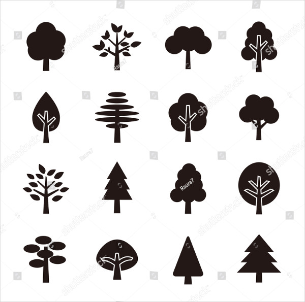 Unique Tree Icon Set