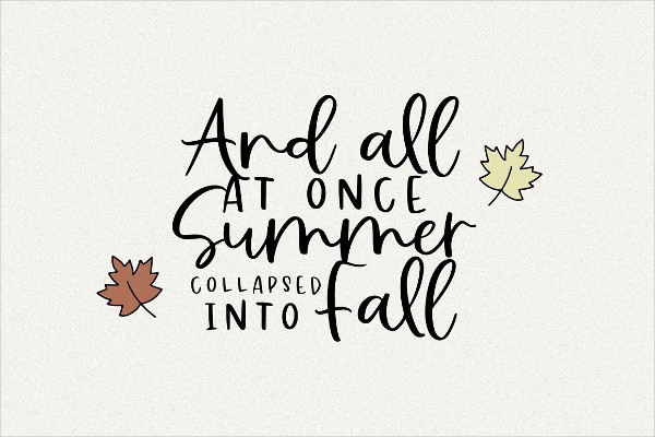 Falling Leaves Script Font Trio