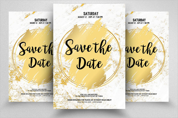 Save The Date Invite Flyer PSD