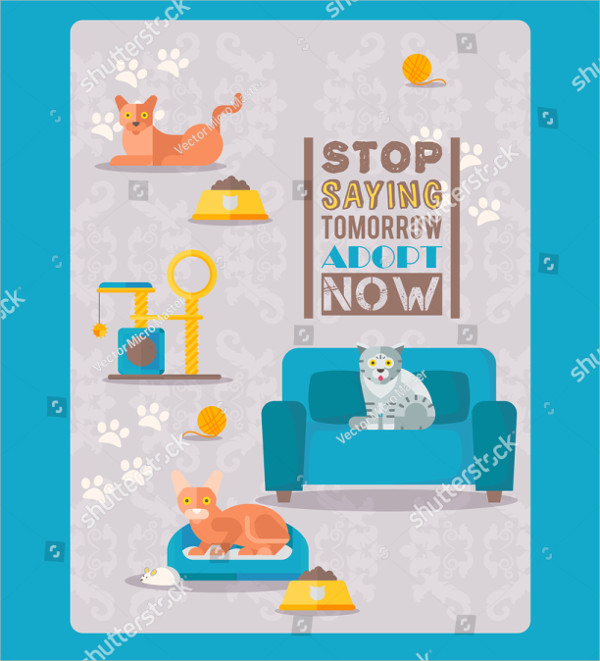 Cats Adoption Vector Design