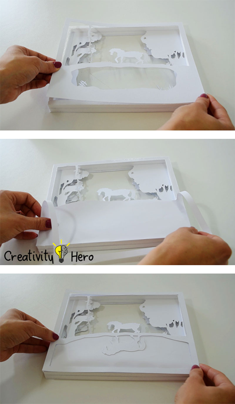 #144 princess mononoke ghibli 3d papercut lightbox template. How To Create A 3d Paper Cut Light Box Diy Project Creativity Hero
