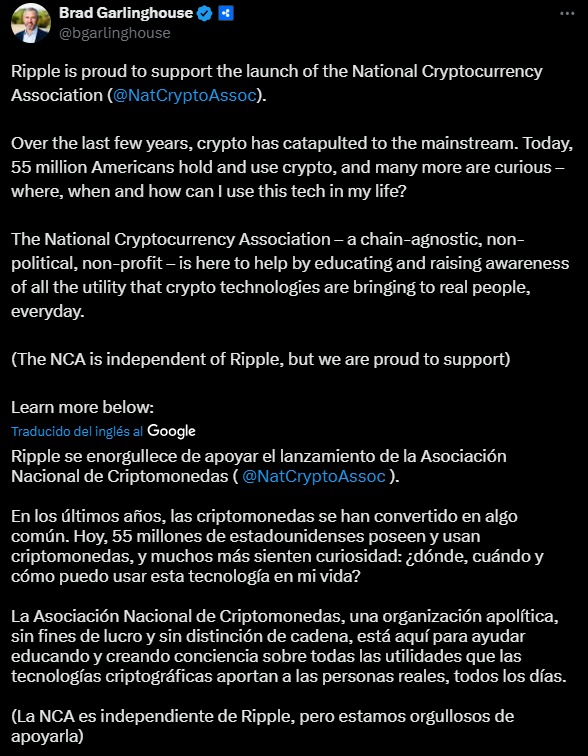 Ripple entre pleinement dans la politique avec le soutien de la nouvelle organisation Ripple entre pleinement dans la politique avec le soutien de la nouvelle organisation