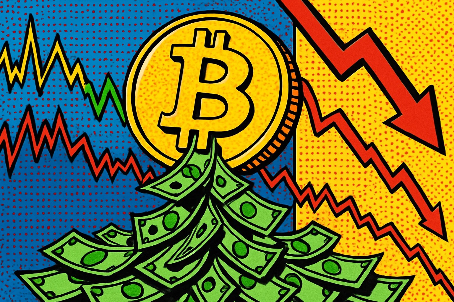 ETF de Bitcoin reciben entradas de capital mientras el precio cae en pantallas financieras