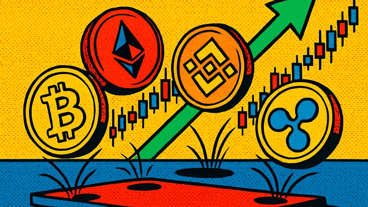 Gráficos de análisis de precios cripto con monedas de XRP, NEAR y Bitcoin sobre soportes técnicos