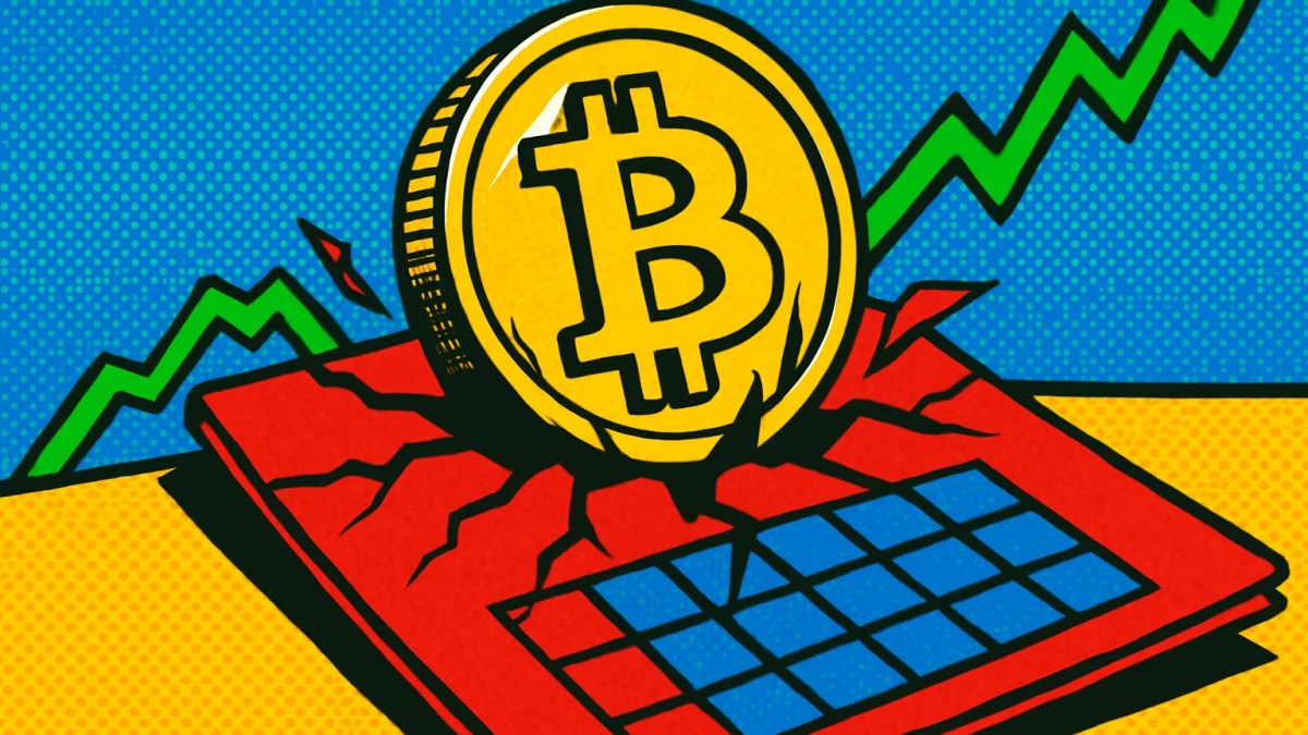 El mejor septiembre de Bitcoin representado con una moneda dorada rompiendo un calendario rojo