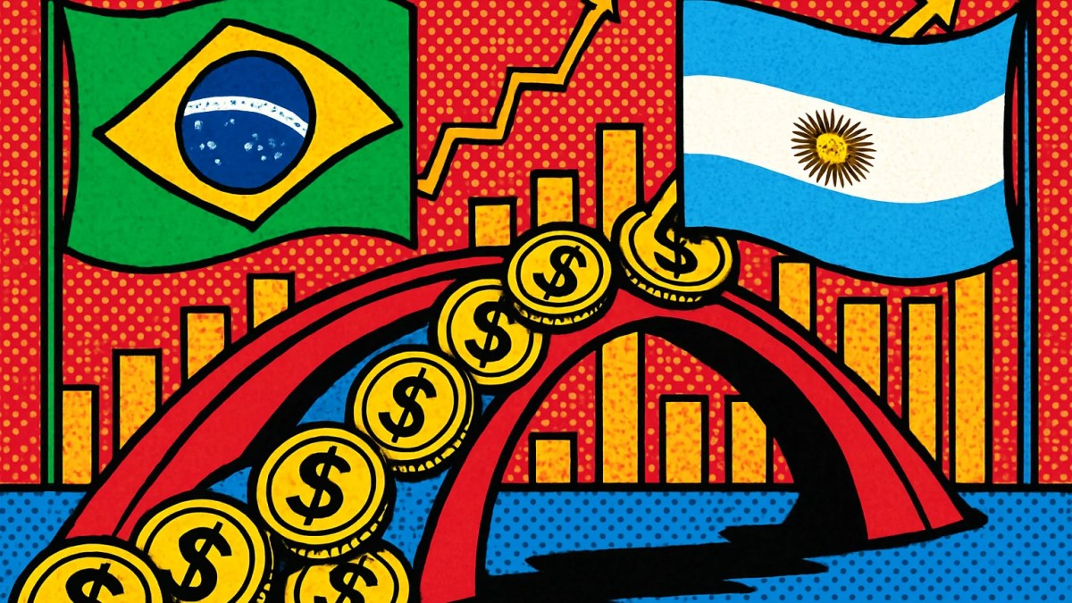 Relación entre Brasil y Argentina con monedas digitales y dólares cruzando la frontera