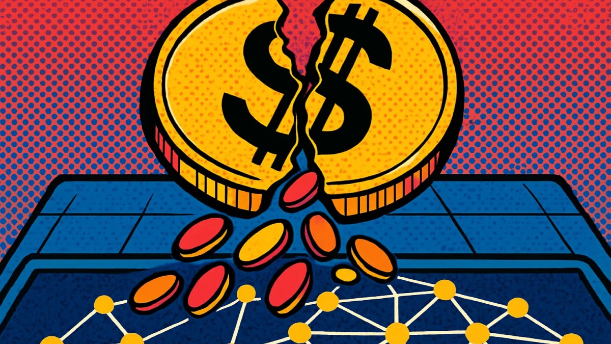 Representación del hackeo de Drift con fichas digitales que valen centavos por dólar perdido