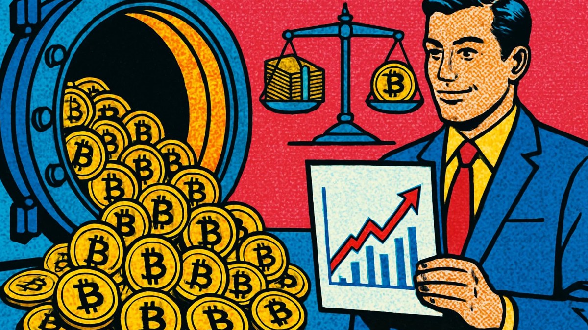 Bóveda con monedas de bitcoin que ilustra los resultados de Strategy del tercer trimestre