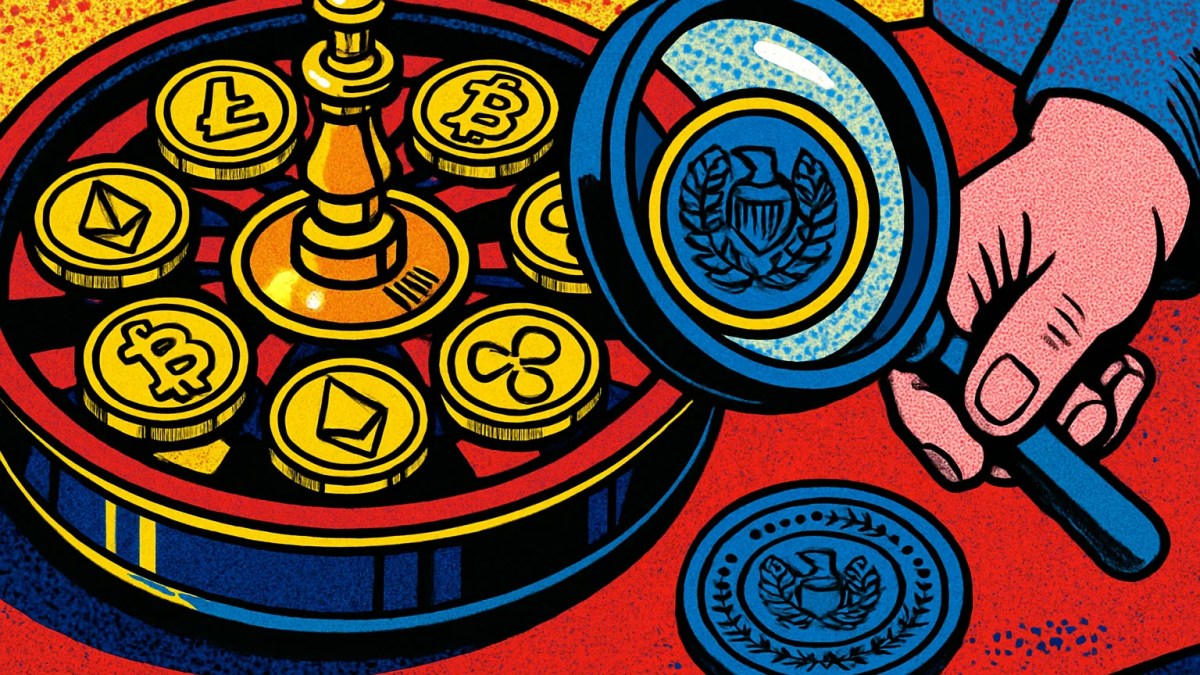 Ruleta con monedas digitales que ilustra los casinos con criptomonedas en España