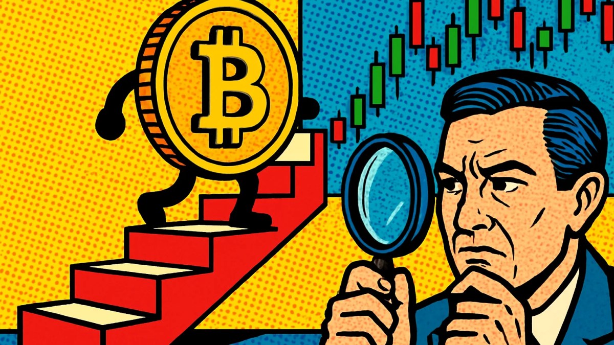 Mercado cripto con bitcoin marcando mínimos cada vez más altos en un gráfico