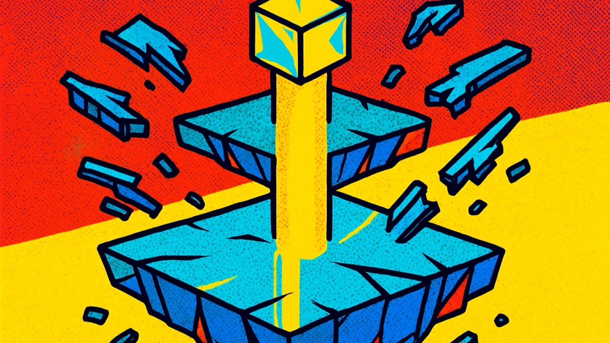 Ilustración sobre la escalabilidad de Ethereum con dos capas conectadas por una transacción atómica