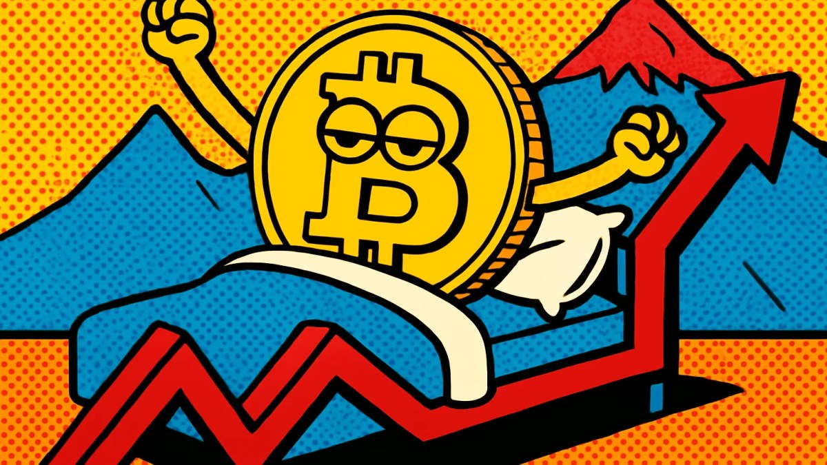 Moneda de bitcoin despertando un año después del récord de bitcoin