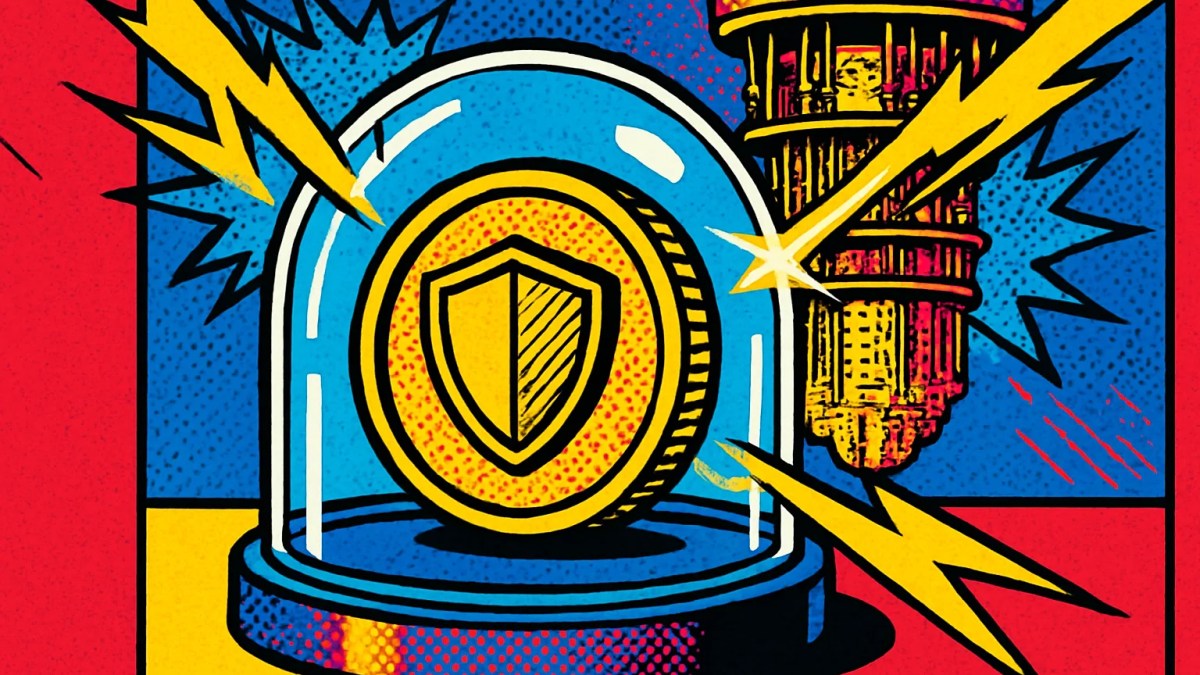 Moneda de Zcash protegida por una cúpula frente a un procesador cuántico, ilustrando la criptografía poscuántica