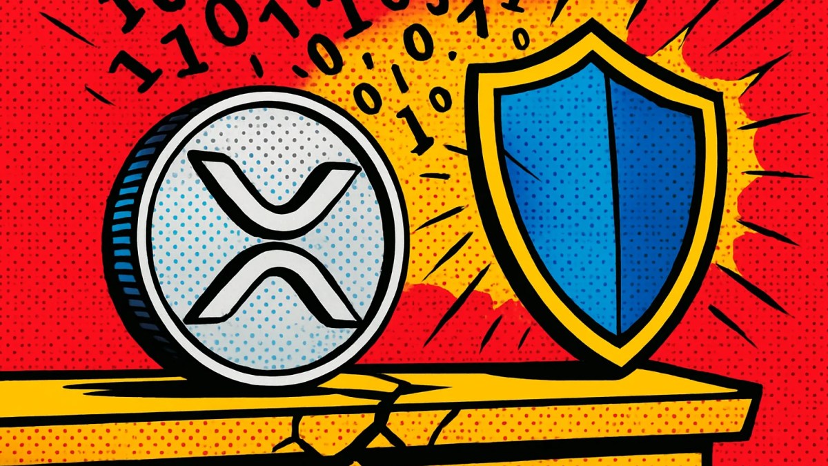 Moneda de XRP resistiendo sobre una grieta tras el fallo en el XRP Ledger