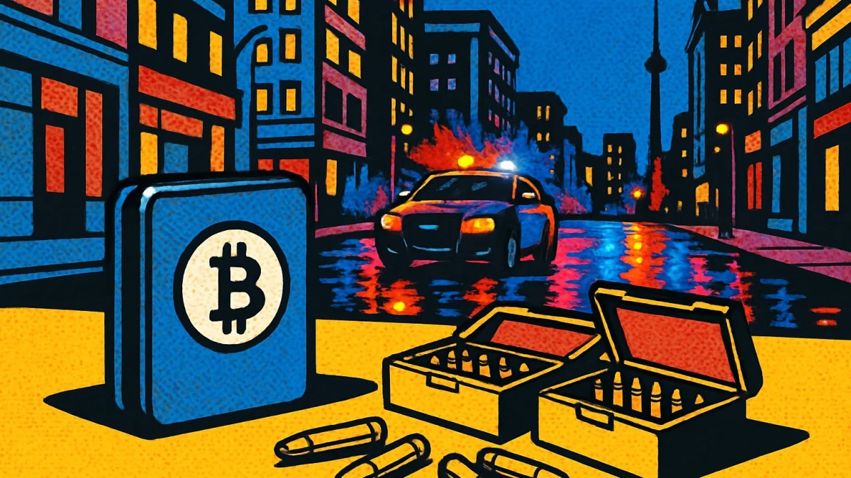 Evidencias de un secuestro cripto en Toronto con una billetera de hardware y munición incautada