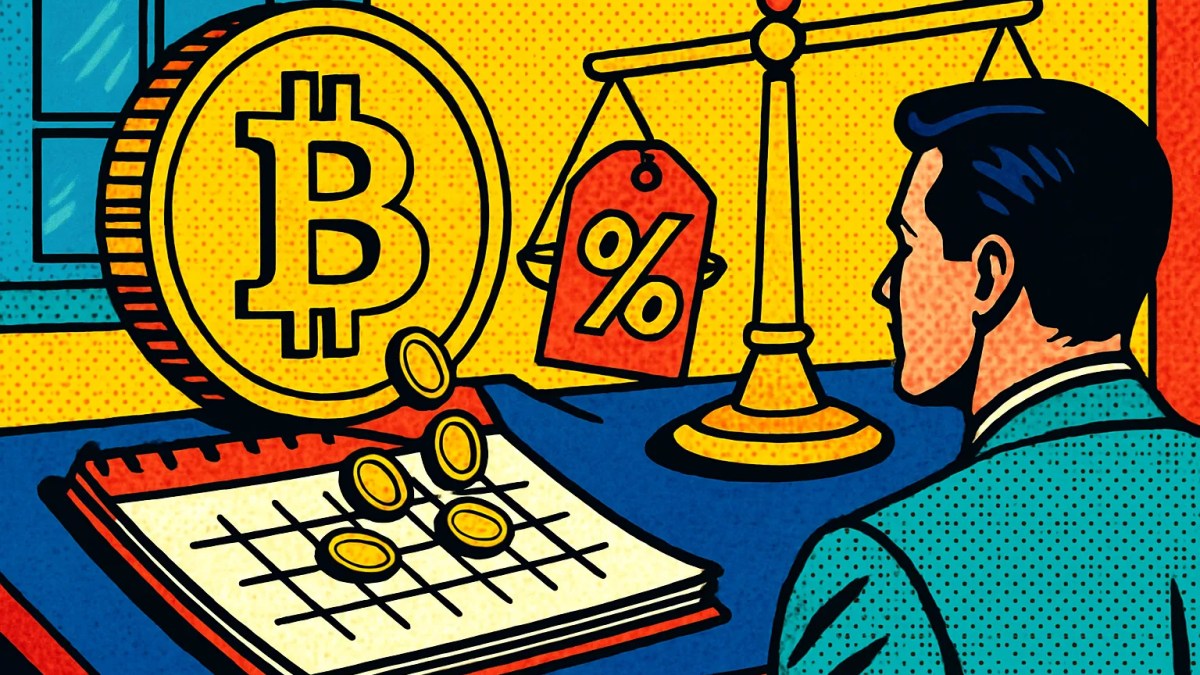 Acciones preferentes de Strive representadas por una moneda de bitcoin que reparte pagos diarios sobre un calendario