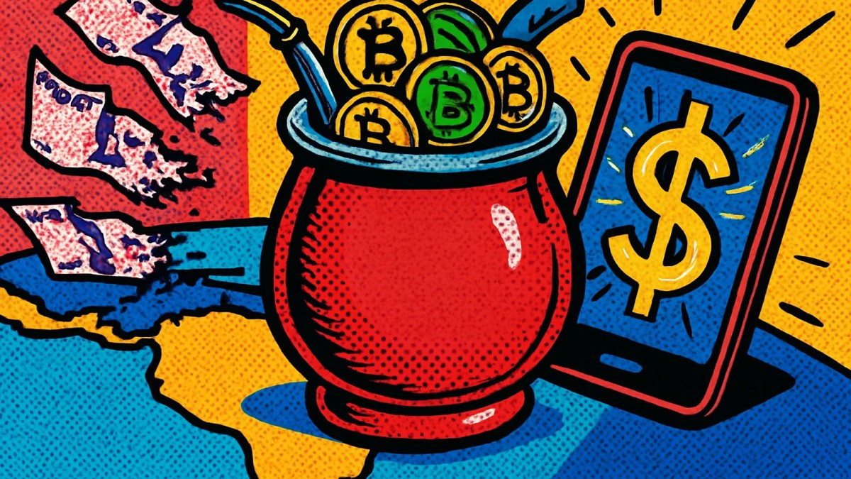 Ilustración sobre el uso de criptomonedas en Argentina como refugio frente a la inflación