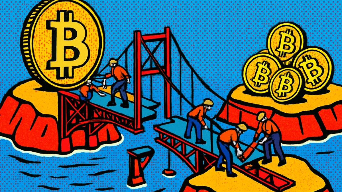 Puente en reparación entre dos islas que ilustra la recuperación tras el hackeo de Liquid