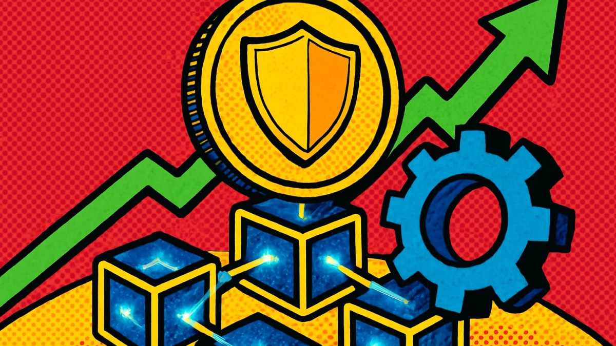 Moneda con escudo ascendiendo sobre una cadena de bloques ante la actualización Zcash NU7