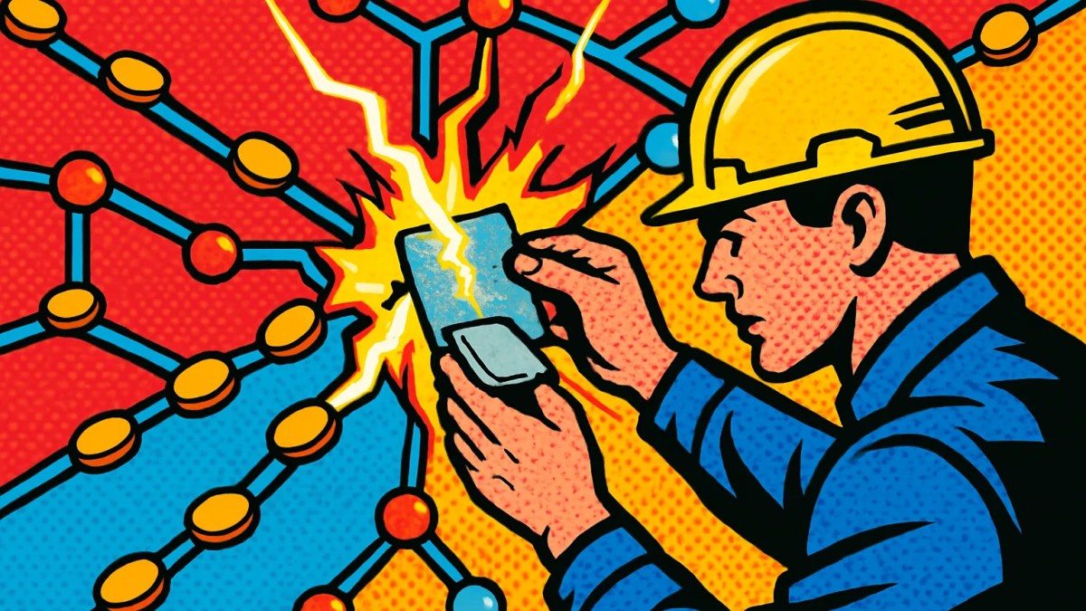 Técnico reparando un nodo de la lightning network con un parche de seguridad