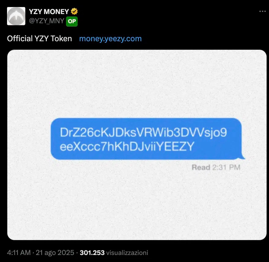 Tweet Launch $ yzy