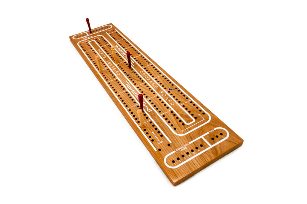 Crisloid Imperial Cribbage Board | Oversized Cherry Hardwood