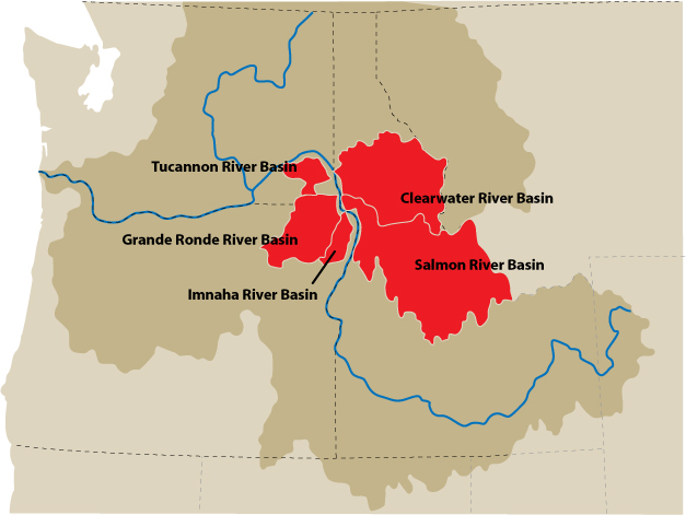 Fall Chinook Continue To Set Records On The Snake River CRITFC Snake River Basin Map 2 