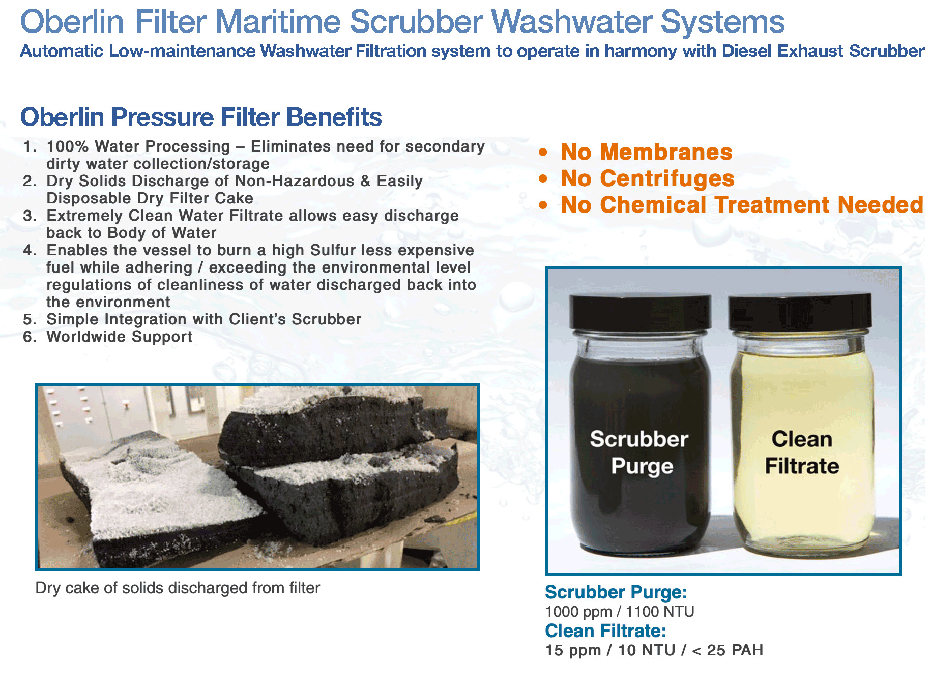 New Partnership with Oberlin Filter for a scrubber washwater system