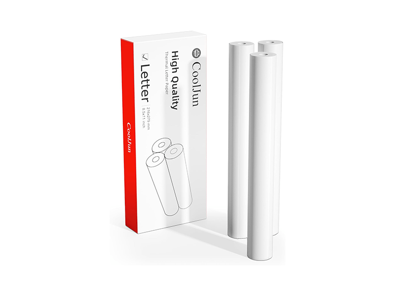 Rollo Papel Térmico Carta 7.5m | CoolJun | 8.5 x 11" | Compatible A80 | Tamaño Carta
