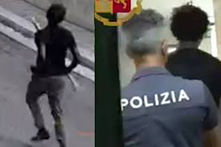 Dopo aver seminato il panico con un bastone aggredisce la polizia, arrestato migrante