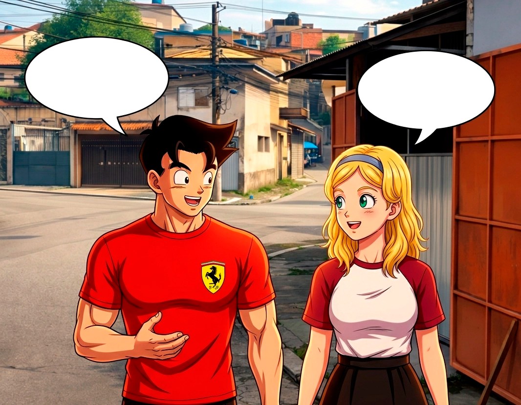 1- perdula e danilo conversando - anime romance Uma batalha Pela Honra