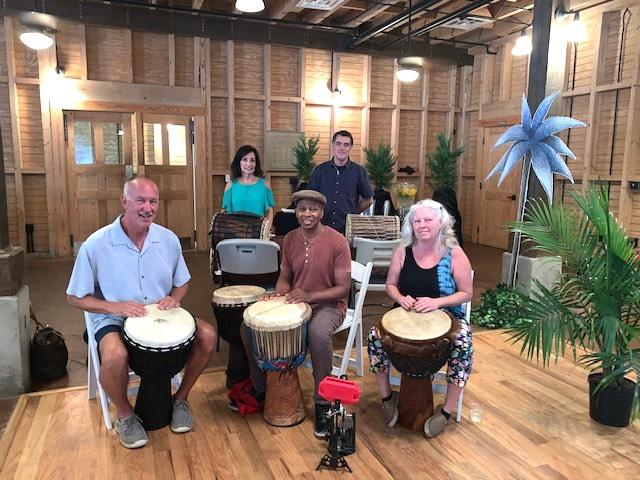 Afro-Cuban drumming by Master Yazid along with several of his fellow drummers