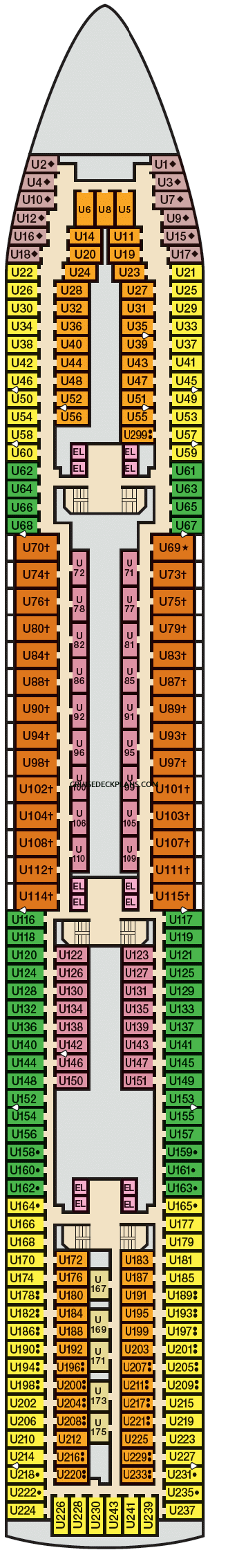 Carnival Fantasy Upper Deck Plan Tour