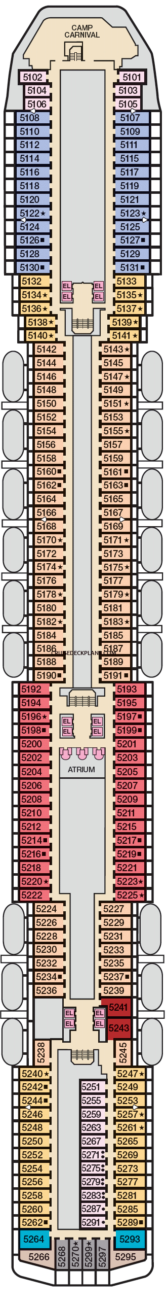 Carnival Miracle Deck Plans Diagrams Pictures Video