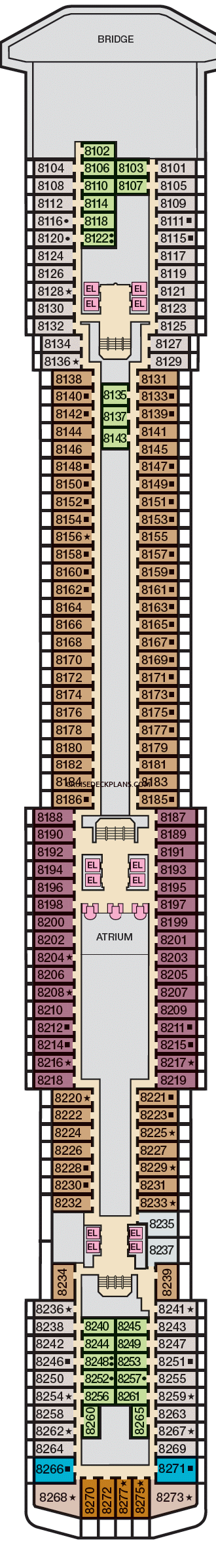 Carnival Pride Panorama Deck Plan Tour