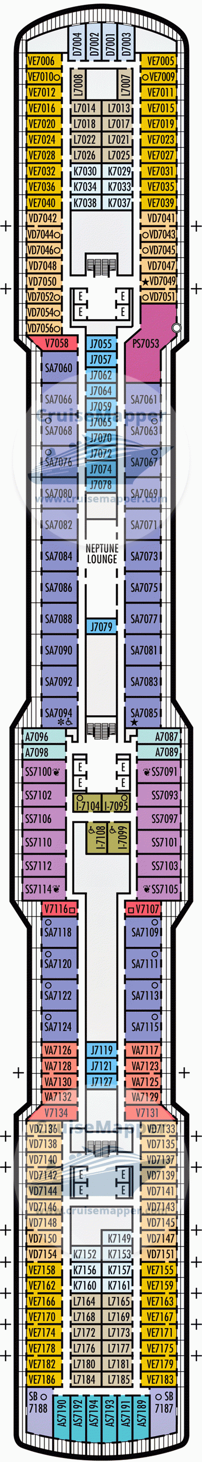 Best of the adriatic sea ms Nieuw Statendam deck 7 plan | CruiseMapper