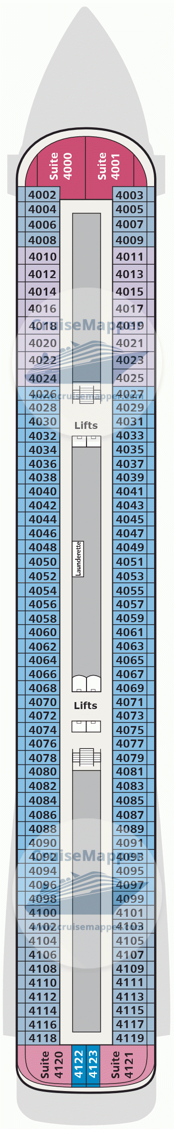 But instead of getting easier, selling franchises overseas is getting more challenging. Viking Venus deck 4 plan | CruiseMapper